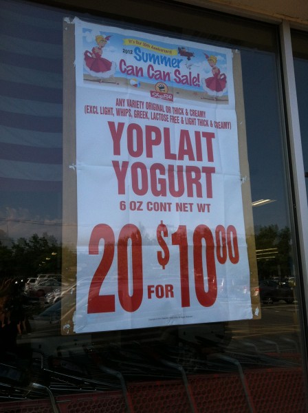 yogurt on sale