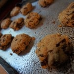 Chocolate Almond Stuffed Cookies with Pumpkin Hot Chocolate