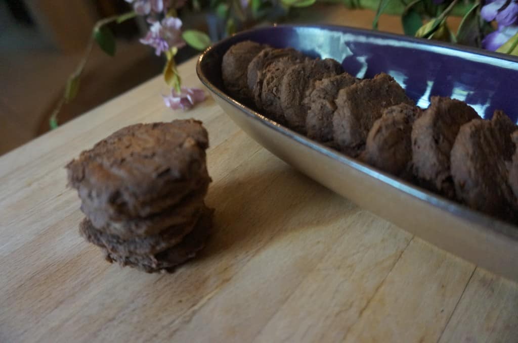 Chocolate Almond Stuffed Cookies with Pumpkin Hot Chocolate